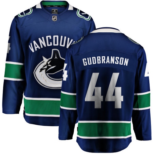 Youth Vancouver Canucks #44 Erik Gudbranson Fanatics Branded Blue Home Breakaway NHL Jersey