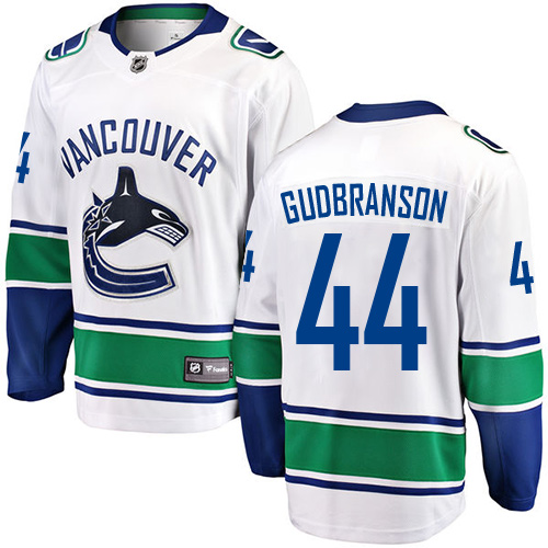 Youth Vancouver Canucks #44 Erik Gudbranson Fanatics Branded White Away Breakaway NHL Jersey