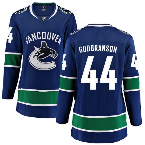 Women's Vancouver Canucks #44 Erik Gudbranson Fanatics Branded Blue Home Breakaway NHL Jersey