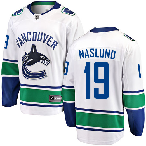 Youth Vancouver Canucks #19 Markus Naslund Fanatics Branded White Away Breakaway NHL Jersey