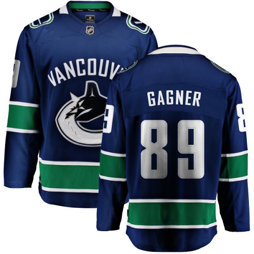 Youth Vancouver Canucks #89 Sam Gagner Fanatics Branded Blue Home Breakaway NHL Jersey