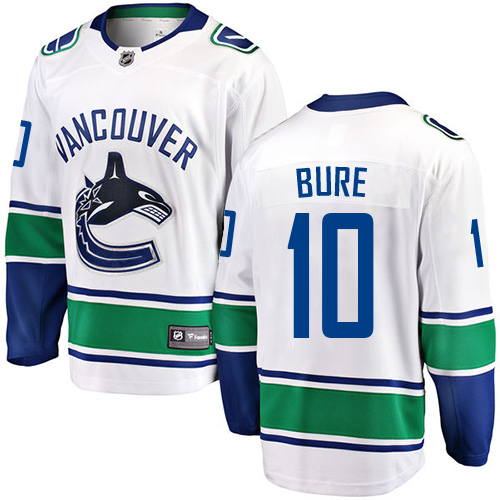 Men's Vancouver Canucks #10 Pavel Bure Fanatics Branded White Away Breakaway NHL Jersey