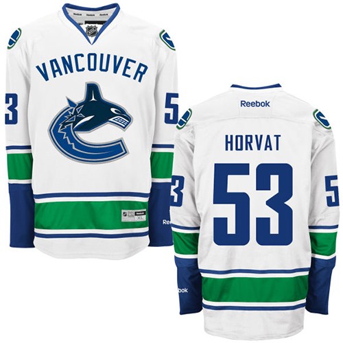 Men's Reebok Vancouver Canucks #53 Bo Horvat Authentic White Away NHL Jersey
