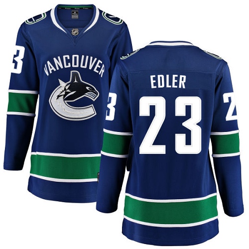 Women's Vancouver Canucks #23 Alexander Edler Fanatics Branded Blue Home Breakaway NHL Jersey
