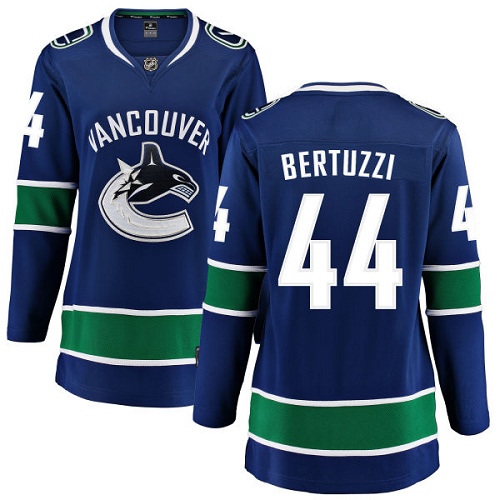 Women's Vancouver Canucks #44 Todd Bertuzzi Fanatics Branded Blue Home Breakaway NHL Jersey