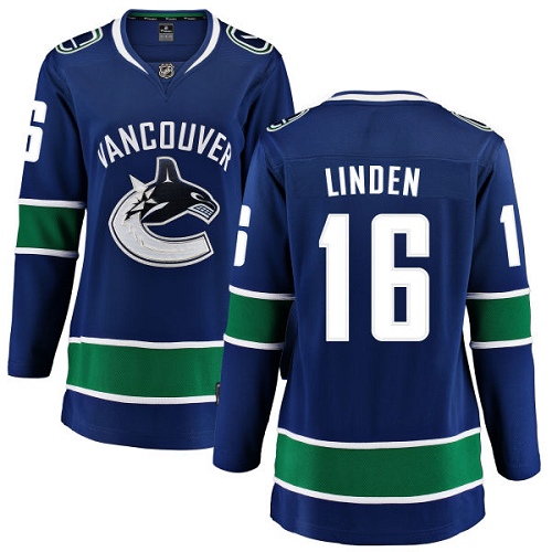 Women's Vancouver Canucks #16 Trevor Linden Fanatics Branded Blue Home Breakaway NHL Jersey