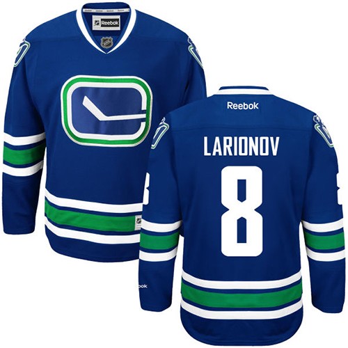 Women's Reebok Vancouver Canucks #8 Igor Larionov Premier Royal Blue Third NHL Jersey