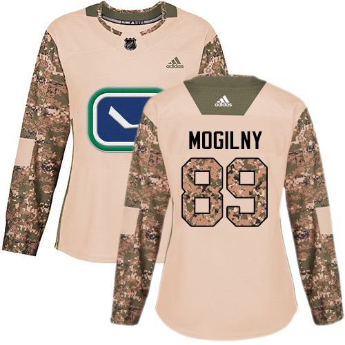 Women's Adidas Vancouver Canucks #89 Alexander Mogilny Authentic Camo Veterans Day Practice NHL Jersey