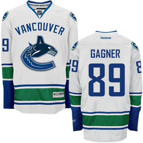 Men's Reebok Vancouver Canucks #89 Sam Gagner Authentic White Away NHL Jersey
