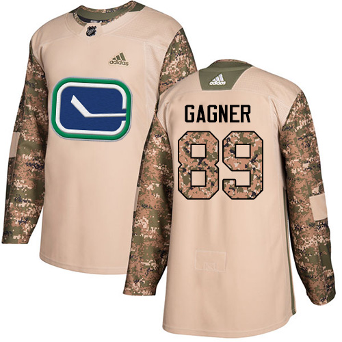 Youth Adidas Vancouver Canucks #89 Sam Gagner Authentic Camo Veterans Day Practice NHL Jersey