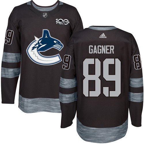 Men's Adidas Vancouver Canucks #89 Sam Gagner Authentic Black 1917-2017 100th Anniversary NHL Jersey