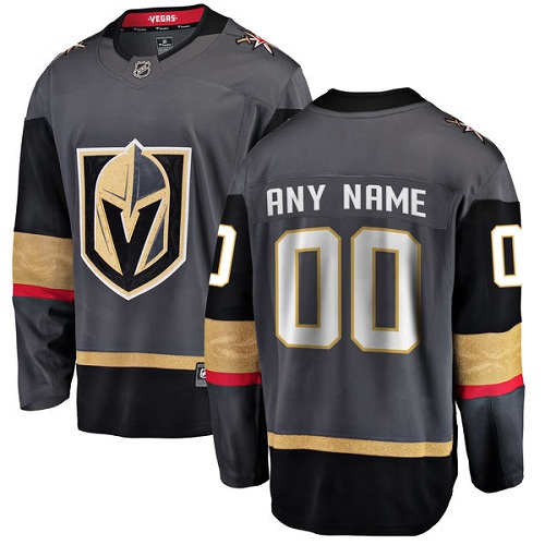 Youth Vegas Golden Knights Customized Authentic Black Home Fanatics Branded Breakaway NHL Jersey