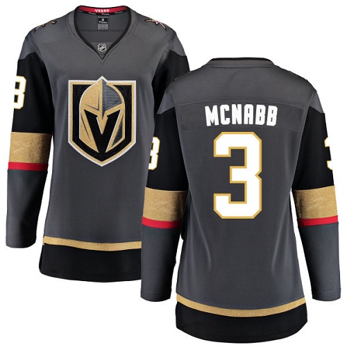 Women's Vegas Golden Knights #3 Brayden McNabb Authentic Black Home Fanatics Branded Breakaway NHL Jersey