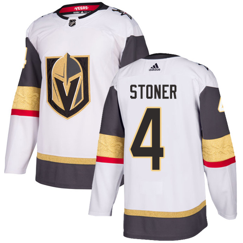 Men's Adidas Vegas Golden Knights #4 Clayton Stoner Authentic White Away NHL Jersey