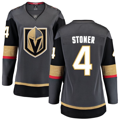 Women's Vegas Golden Knights #4 Clayton Stoner Authentic Black Home Fanatics Branded Breakaway NHL Jersey