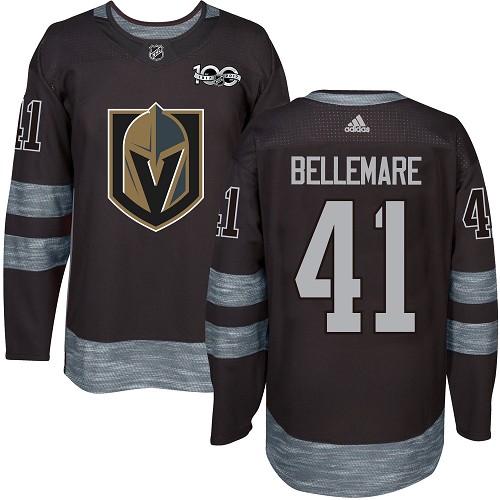 Men's Adidas Vegas Golden Knights #41 Pierre-Edouard Bellemare Authentic Black 1917-2017 100th Anniversary NHL Jersey