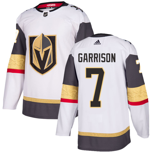 Youth Adidas Vegas Golden Knights #7 Jason Garrison Authentic White Away NHL Jersey