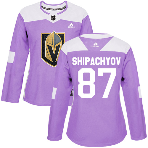 Women's Adidas Vegas Golden Knights #87 Vadim Shipachyov Authentic Purple Fights Cancer Practice NHL Jersey