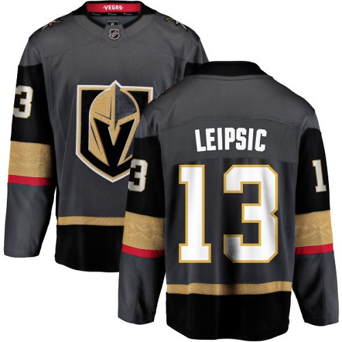 Men's Vegas Golden Knights #13 Brendan Leipsic Authentic Black Home Fanatics Branded Breakaway NHL Jersey