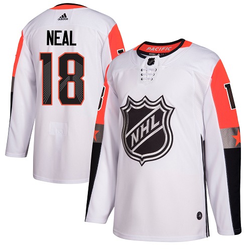 Men's Adidas Vegas Golden Knights #18 James Neal Authentic White 2018 All-Star Pacific Division NHL Jersey