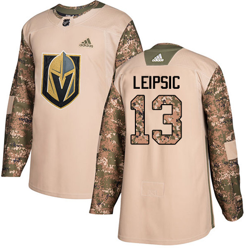 Youth Adidas Vegas Golden Knights #13 Brendan Leipsic Authentic Camo Veterans Day Practice NHL Jersey
