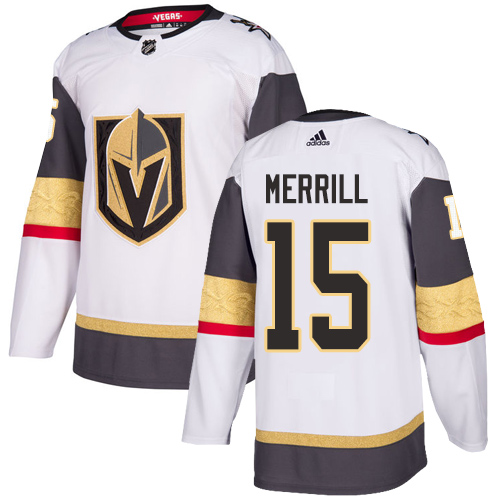 Women's Adidas Vegas Golden Knights #15 Jon Merrill Authentic White Away NHL Jersey