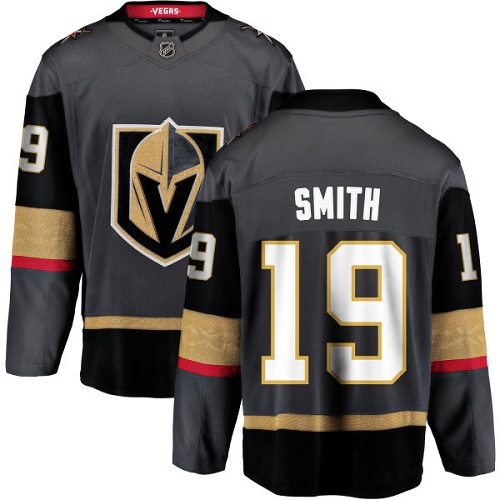 Men's Vegas Golden Knights #19 Reilly Smith Authentic Black Home Fanatics Branded Breakaway NHL Jersey