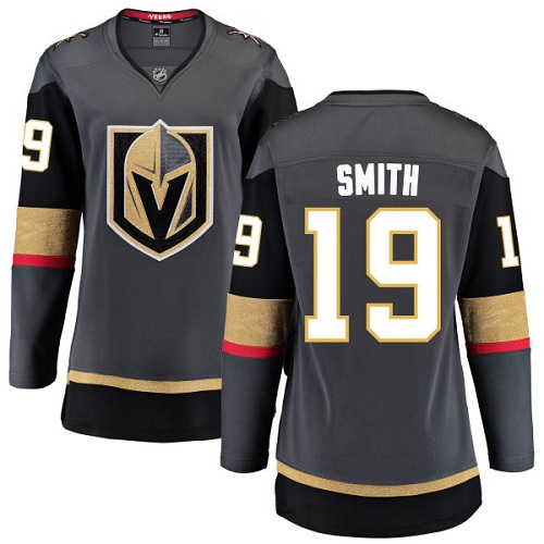 Women's Vegas Golden Knights #19 Reilly Smith Authentic Black Home Fanatics Branded Breakaway NHL Jersey