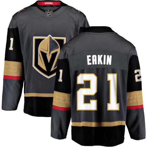 Men's Vegas Golden Knights #21 Cody Eakin Authentic Black Home Fanatics Branded Breakaway NHL Jersey