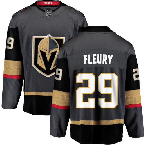 Youth Vegas Golden Knights #29 Marc-Andre Fleury Authentic Black Home Fanatics Branded Breakaway NHL Jersey
