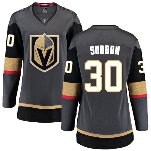 Women's Vegas Golden Knights #30 Malcolm Subban Authentic Black Home Fanatics Branded Breakaway NHL Jersey