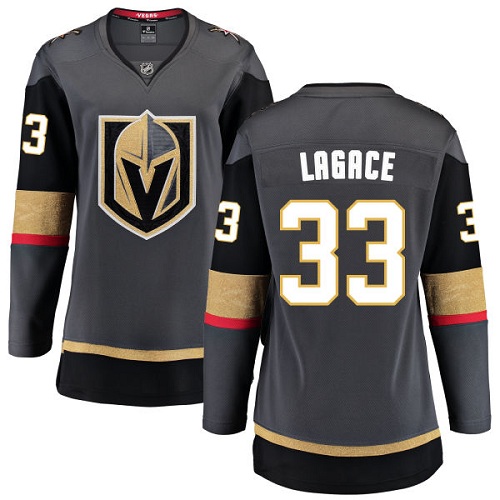 Women's Vegas Golden Knights #33 Maxime Lagace Authentic Black Home Fanatics Branded Breakaway NHL Jersey