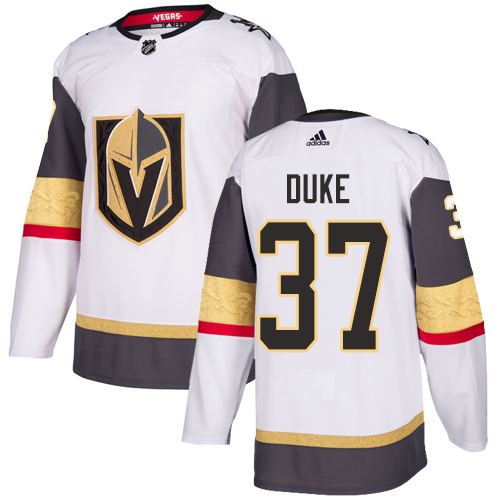 Men's Adidas Vegas Golden Knights #37 Reid Duke Authentic White Away NHL Jersey