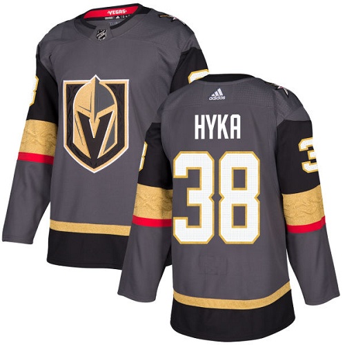 Men's Adidas Vegas Golden Knights #38 Tomas Hyka Authentic Gray Home NHL Jersey