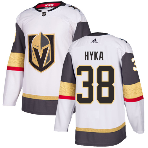Men's Adidas Vegas Golden Knights #38 Tomas Hyka Authentic White Away NHL Jersey