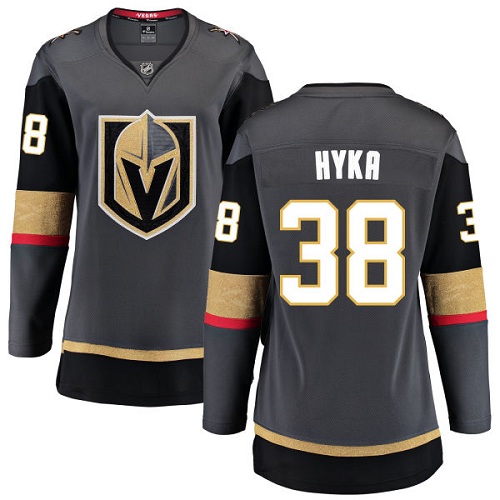 Women's Vegas Golden Knights #38 Tomas Hyka Authentic Black Home Fanatics Branded Breakaway NHL Jersey