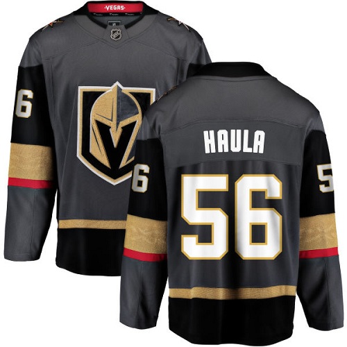 Youth Vegas Golden Knights #56 Erik Haula Authentic Black Home Fanatics Branded Breakaway NHL Jersey
