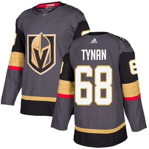 Men's Adidas Vegas Golden Knights #68 T.J. Tynan Premier Gray Home NHL Jersey