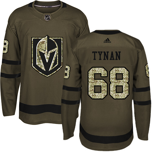 Youth Adidas Vegas Golden Knights #68 T.J. Tynan Premier Green Salute to Service NHL Jersey