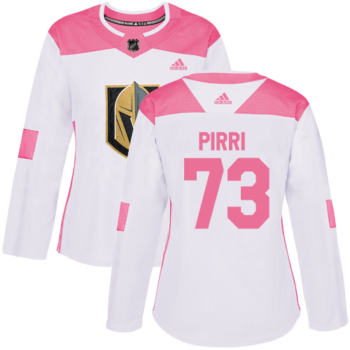 Women's Adidas Vegas Golden Knights #73 Brandon Pirri Authentic White/Pink Fashion NHL Jersey