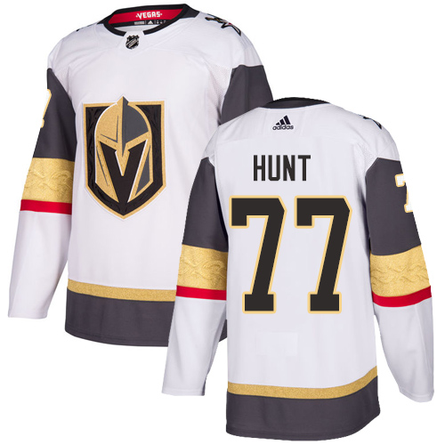 Men's Adidas Vegas Golden Knights #77 Brad Hunt Authentic White Away NHL Jersey