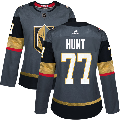 Women's Adidas Vegas Golden Knights #77 Brad Hunt Authentic Gray Home NHL Jersey