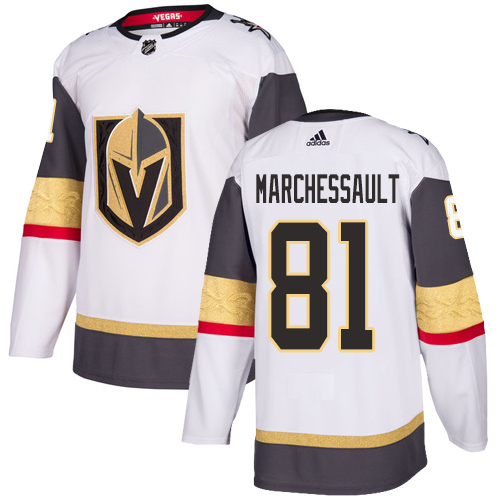 Youth Adidas Vegas Golden Knights #81 Jonathan Marchessault Authentic White Away NHL Jersey