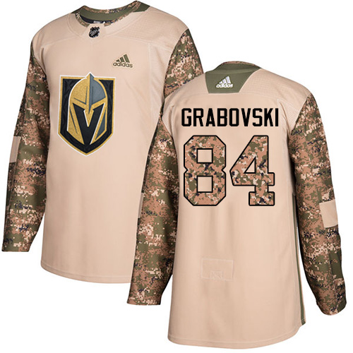 Men's Adidas Vegas Golden Knights #84 Mikhail Grabovski Authentic Camo Veterans Day Practice NHL Jersey
