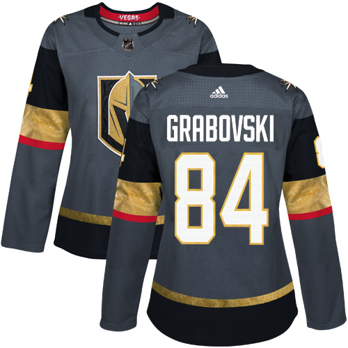 Women's Adidas Vegas Golden Knights #84 Mikhail Grabovski Authentic Gray Home NHL Jersey