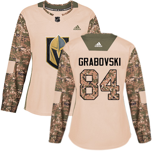 Women's Adidas Vegas Golden Knights #84 Mikhail Grabovski Authentic Camo Veterans Day Practice NHL Jersey