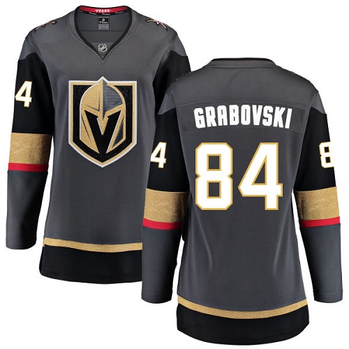 Women's Vegas Golden Knights #84 Mikhail Grabovski Authentic Black Home Fanatics Branded Breakaway NHL Jersey