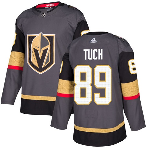 Men's Adidas Vegas Golden Knights #89 Alex Tuch Authentic Gray Home NHL Jersey
