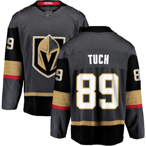 Youth Vegas Golden Knights #89 Alex Tuch Authentic Black Home Fanatics Branded Breakaway NHL Jersey