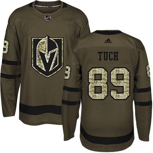 Men's Adidas Vegas Golden Knights #89 Alex Tuch Premier Green Salute to Service NHL Jersey